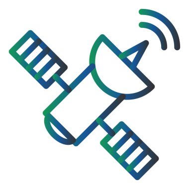 Uydu simgesinin vektör illüstrasyonu