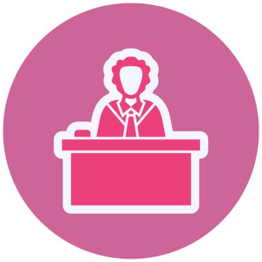 Court Room  icon. vector illustration