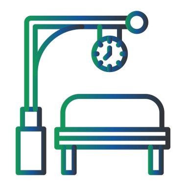 Yatağa. Web simgesi basit illüstrasyon