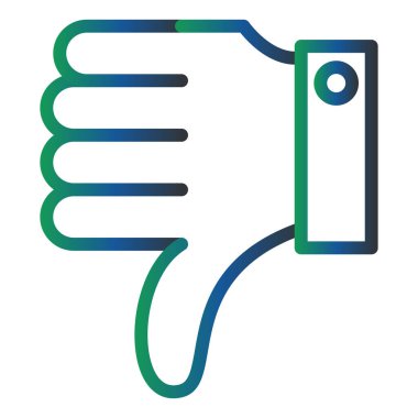 Baş Parmaklıklar Aşağı Vektör Şekil Simgesi Tasarımı