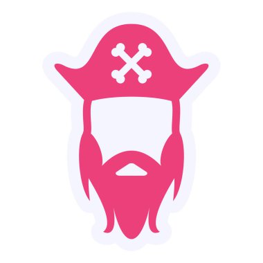 pirate icon. flat illustration   