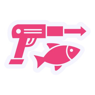 balık simgesi vektör illüstrasyonu