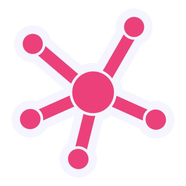 Molekül. Web simgesi basit illüstrasyon