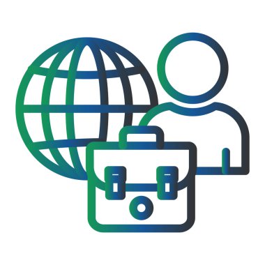 Seo ve ağ simgesinin vektör illüstrasyonu