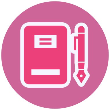 Not defteri simgesinin vektör illüstrasyonu 