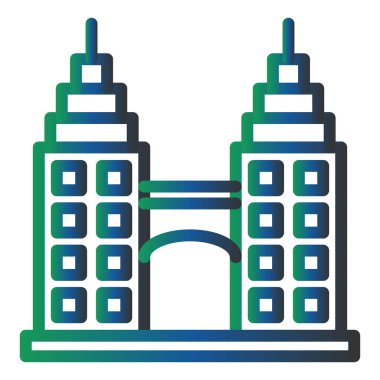 Bina. Web simgesi basit illüstrasyon