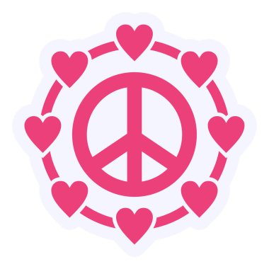 Barışseverlik. Web simgesi vektör illüstrasyonu