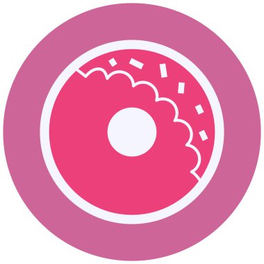 donut. Web simgesi basit illüstrasyon