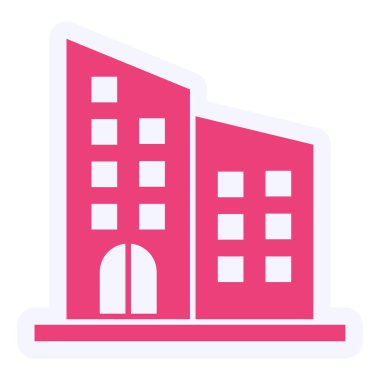 Bina. Web simgesi basit tasarım