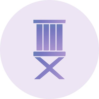 Sandalye. Web simgesi basit illüstrasyon