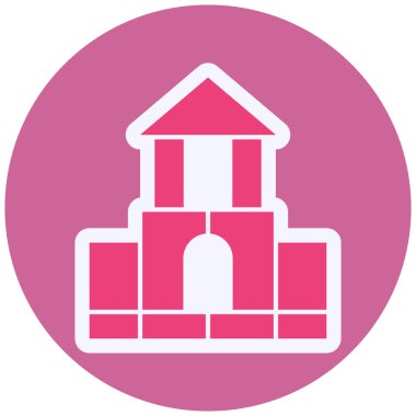 Bloklar Ev Vektörü Kabartma Simgesi Tasarımı