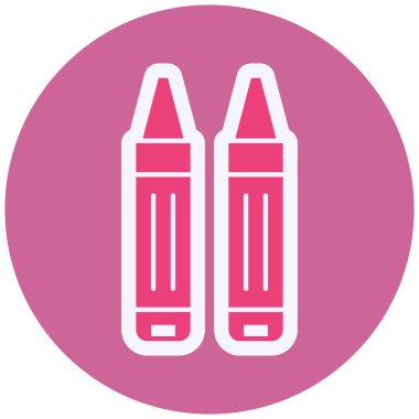 Pastel Boyalar Vektör Kabartma Simgesi Tasarımı 