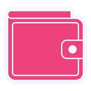 Cüzdan. Web simgesi basit tasarım