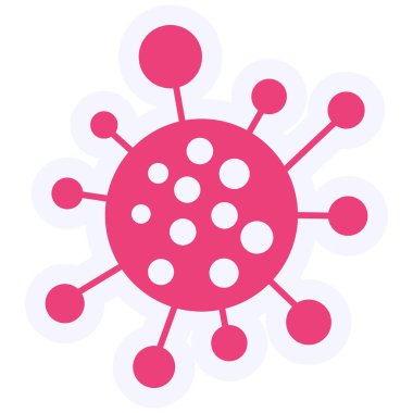 Virüs simgesinin vektör illüstrasyonu