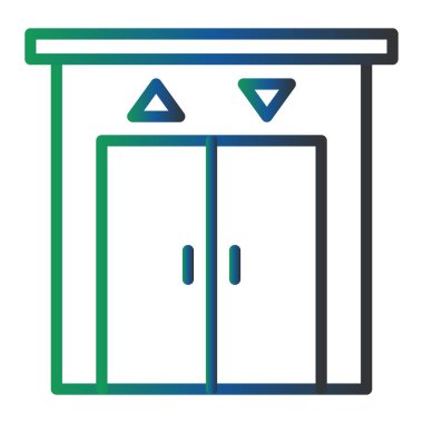 Otelde. Web simgesi basit illüstrasyon