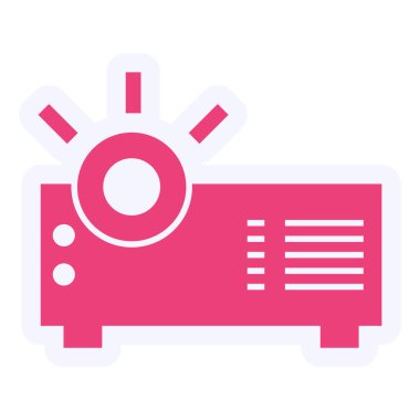 Projektör simgesinin vektör illüstrasyonu