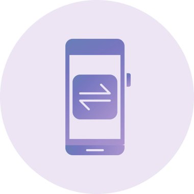 Cep telefonu simgesi, vektör illüstrasyonu