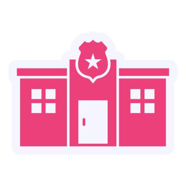 Polis merkezine vektör simgesi