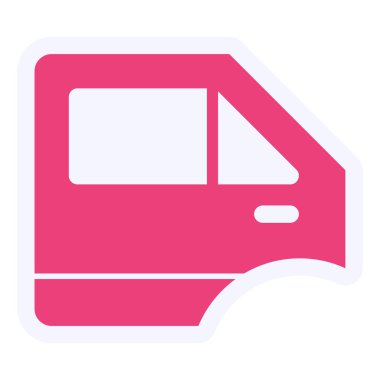 Araba Kapısı Vektörü Kabartma Simgesi Tasarımı 