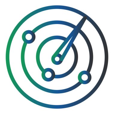 Radar simgesinin vektör illüstrasyonu