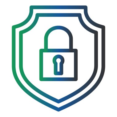 Güvenlik simgesinin vektör illüstrasyonu