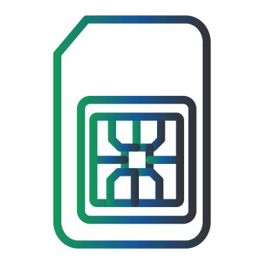 sim card vector modern icon