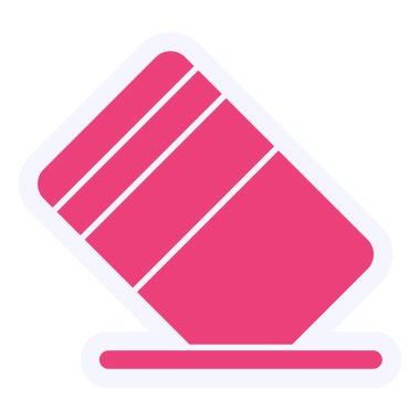 Silgi Aracı Vektör Kabartma Simgesi Tasarımı 