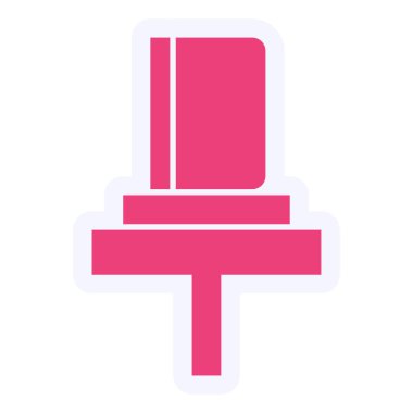 Kütüphane. Web simgesi basit illüstrasyon 