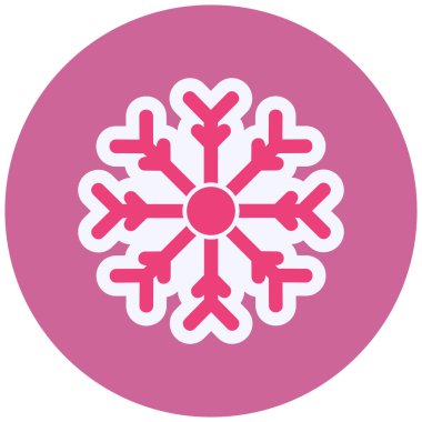 Kar tanesi. Web simgesi basit illüstrasyon