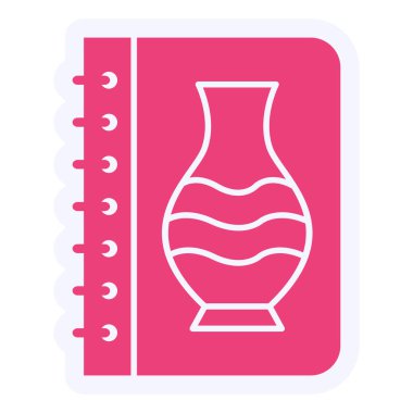 Kitap simgesinin vektör illüstrasyonu 