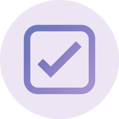 Modern b 'nin vektör illüstrasyonu onay simgesinden yoksun