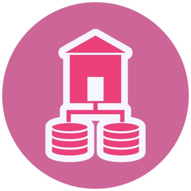 Bir bina simgesinin vektör illüstrasyonu