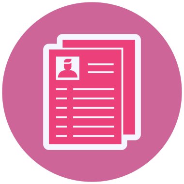 Özgeçmiş. Web simgesi basit illüstrasyon