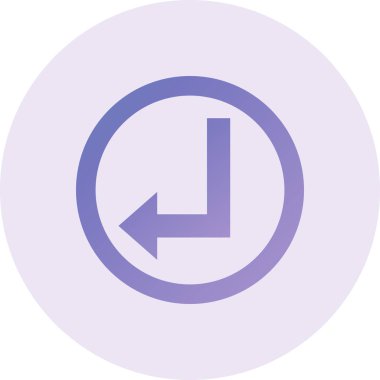 vector illustration of Down Left modern icon