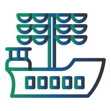 Gemi simgesinin vektör illüstrasyonu