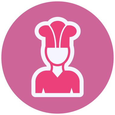 Şef simgesi, vektör illüstrasyonu