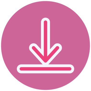 İndirme simgesinin vektör illüstrasyonu