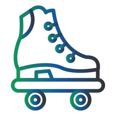 Roller Paten Vektör Glyph Simgesi Tasarımı