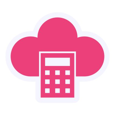 Cloud Calculating simple illustration