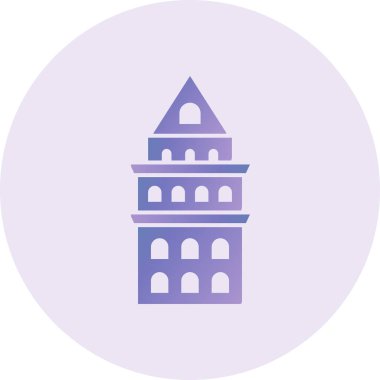 Galata Tower web icon simple illustration