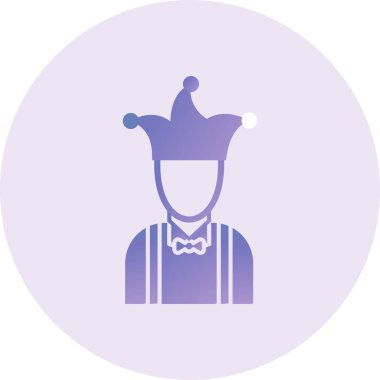 Joker modern simge vektör illüstrasyonu