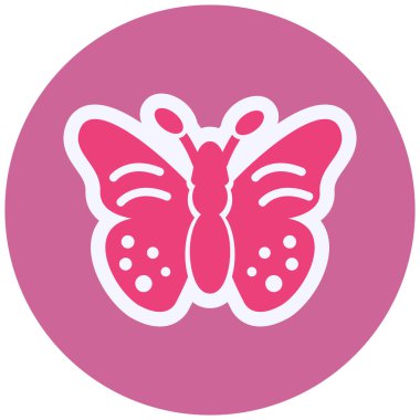 vector illustration of butterfly icon 