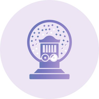 Kristal Top simgesinin vektör illüstrasyonu