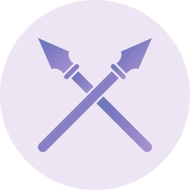 Çapraz kılıç ikonu. vektör illüstrasyonu