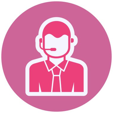 Commentator avatar. web icon illustration