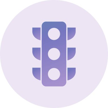 Trafik ışığı simgesi, vektör illüstrasyonu