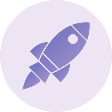 roket ikonu vektör illüstrasyonu