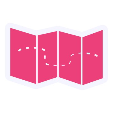 web icon, simple illustration of Map location and navigation