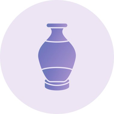 Vazo Vektörü Şekil Simgesi Tasarımı 