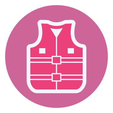 Güvenlik yeleği simgesi. vektör illüstrasyonu